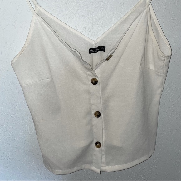Nasty Gal Button Down Blouse Tank Top - Picture 3 of 5